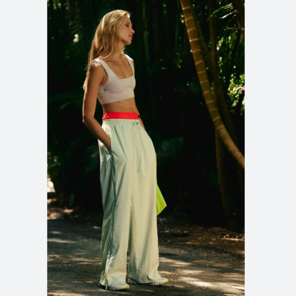 Free People Movement Prime Time Track Pants Mint Green Size Medium NWOT